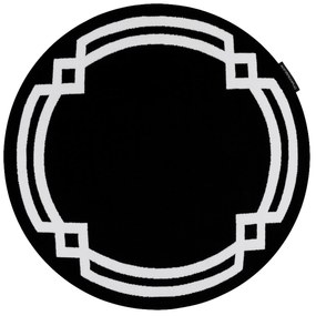 Χαλί HAMPTON Lux κύκλος μαύρο