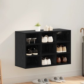 vidaXL Ντουλάπα Παπουτσιών Μαύρη δρυς 103x30x51 εκ Επεξεργασμένο ξύλο