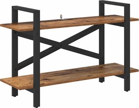 vidaXL Ράφι Βιβλίων 2 επιπέδων 100 x 33,5 x 64 εκ Επεξεργασμένο Ξύλο
