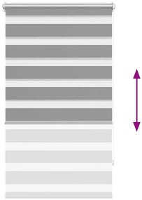 Ρόλερ Zebra Γκρι 90 x 150cm