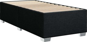 vidaXL Κρεβάτι box spring με στρώμα Μαύρο 80 x 200 cm Ύφασμα