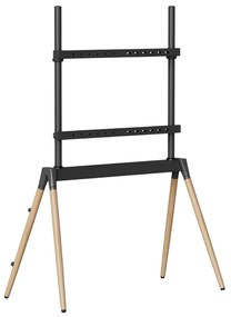 GEMBIRD TV FLOOR STAND 55'-86' BLACK/WOOD MAX VESA 600x400