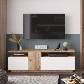 Stewehome Τηλεοπτική μονάδα με ντουλάπι και ράφι από πεύκο 150x29x44 cm