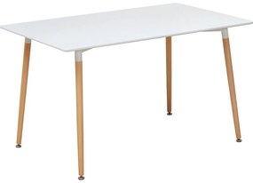 Τραπέζι ArteLibre OWLET Λευκό MDF/Ξύλο 120x80x74cm-14600008