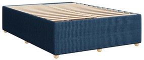 vidaXL Σκελετός Κρεβατιού Χωρίς Στρώμα Μπλε 160x200 εκ.Υφασμάτινο