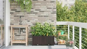 vidaXL Γλάστρα Κήπου 2 pcs Καφέ Ατσάλι