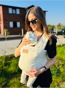 Stewehome Ελαστικός μάρσιπος αγκαλιάς από βαμβακερό ύφασμα με τσέπη για μωρά Μπεζ