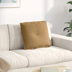 vidaXL Μαξιλάρι Πλάτης Καφέ 50 x 45 εκ. Υφασμάτινο Κορντουρά