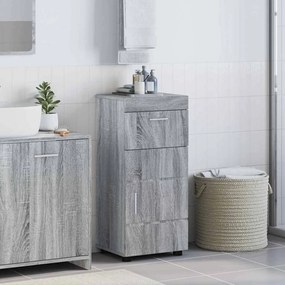 vidaXL Ντουλάπι Μπάνιου με πόρτα TULUM Γκρι sonoma 37 x 31.5 x 82 εκ