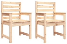 vidaXL Καρέκλες Κήπου 2 τεμ. 60 x 48 x 91 εκ. Μασίφ Ξύλο Πεύκου