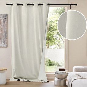 Θερμομονωτική Κουρτίνα Βελουτέ (140x260) Με Τρουκς L-C Madison Naturel 1612798