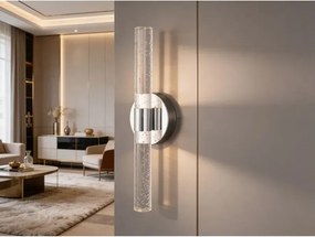 Stewehome Μοντέρνο χρωμιωμένο απλίκα τοίχου με κρυσταλλικές φυσαλίδες ασημί