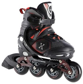 Αυξομειούμενα Πατίνια Roller NA 9080 Μαύρο/Κόκκινο IN-LINE SKATES NILS EXTREME Small(31-34)