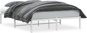 vidaXL Πλαίσιο Κρεβατιού Λευκό 140 x 200 εκ. Μεταλλικό
