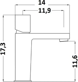 Orabella Gamma 10168 Chrome - Μπαταρία νιπτήρα