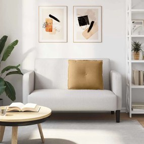 vidaXL Μαξιλάρι Πλάτης Καφέ 60 x 50 cm Υφασμάτινο Κορντουρά