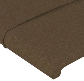 vidaXL Κεφαλάρια Σκ. Καφέ 144x5x78/88 εκ. Ύφασμα