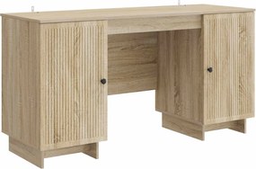 vidaXL Γραφείο Sonoma Δρυς Επεξεργασμένο Ξύλο 142,5 x 50 x 75 εκ.