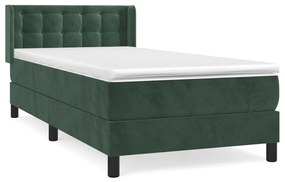 ΚΡΕΒΑΤΙ BOXSPRING ΜΕ ΣΤΡΩΜΑ ΣΚΟΥΡΟ ΠΡΑΣΙΝΟ 80X200 ΕΚ. ΒΕΛΟΥΔΙΝΟ 3131168