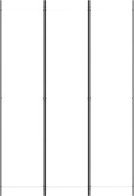 vidaXL Διαχωριστικό Δωματίου με 3 Πάνελ Λευκό 150x220 εκ. Υφασμάτινο