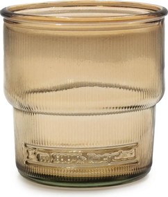 ΠΟΤΉΡΙΑ ΠΟΤΗΡΙ GLASS DROPS RIBBED 9CM 300CC CINNAMON