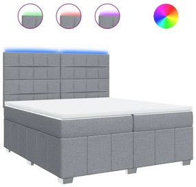 ΚΡΕΒΑΤΙ BOXSPRING ΜΕ ΣΤΡΩΜΑ ΑΝΟΙΧΤΟ ΓΚΡΙ 200X200 ΕΚ. ΥΦΑΣΜΑΤΙΝΟ 3294075