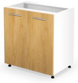 VENTO D-80/82 lower cabinet, color: white / honey oak DIOMMI V-UA-VENTO-D-80/82-D.MIODOWY
