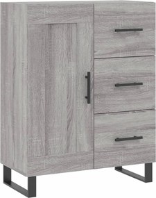 vidaXL Ντουλάπι Γκρι Sonoma 69,5 x 34 x 180 εκ. Επεξεργασμένο Ξύλο