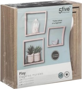 ΡΑΦΙΈΡΕΣ/ΡΆΦΙΑ ΤΟΊΧΟΥ WALL SHELF CUBE OAK NAT L X3 138957C
