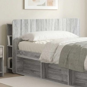 vidaXL Κρεβάτι με Κεφαλάρι με αποθήκευση Γκρι Sonoma