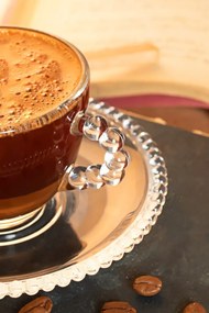 Σετ 6 τεμαχίων γυάλινων φλιτζανιών καφέ μοντέρνου στυλ Λευκό