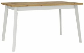 Τραπέζι Victorville 129, Artisan βελανιδιά, Άσπρο, 75x80x140cm, 30 kg, Επιμήκυνση, Πλαστικοποιημένη μοριοσανίδα, Ξύλο, Ξύλο: Οξιά | Epipla1.gr
