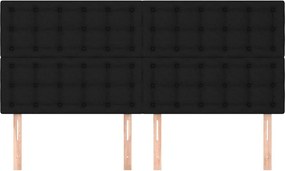vidaXL Κεφαλάρι Μαύρο 160x5x118/128 εκ. Ύφασμα
