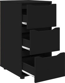 vidaXL Ντουλάπι αποθήκευσης Μαύρο 40 x 48 x 81 εκ Επεξεργασμένο ξύλο