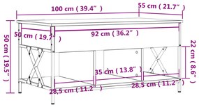 ΤΡΑΠΕΖΑΚΙ ΣΑΛΟΝΙΟΥ ΚΑΦΕ ΔΡΥΣ 100X55X50 ΕΚ. ΕΠΕΞ. ΞΥΛΟ/ΜΕΤΑΛΛΟ 845340