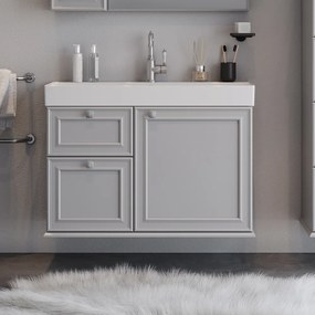 Σετ Έπιπλο Μπάνιου STELLA Γκρι MDF 18mm Λάκα 100 9SSTE100GRM 9SSTE100GRM