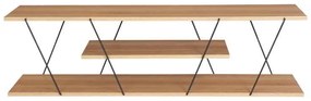 Έπιπλο τηλεόρασης Tars pakoworld sonoma-μαύρο 120x30x33εκ