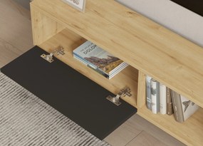 Έπιπλο Τηλεόρασης Ανθρακί / Δρυς SEPEPE 120x25x36.8