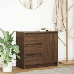 vidaXL Συρταριέρα με Συρτάρια καφέ δρυς 71x35x65 εκ. Επεξ. Ξύλο
