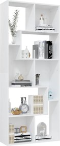 vidaXL Βιβλιοθήκη Λευκή 67 x 24 x 161 εκ. από Επεξ. Ξύλο