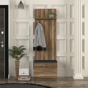 Έπιπλο εισόδου Track Megapap χρώμα καρυδί 60x38,2x190εκ.