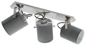 Φωτιστικό Οροφής Spot Villabate 98141 Grey Eglo Metal, Fabric