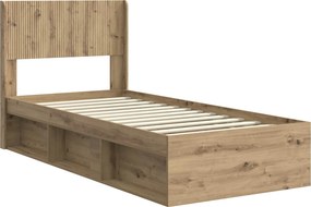 vidaXL Καλάθι με αποθήκη και κεφαλάρι Artisan Δρυς 90 x 190 cm