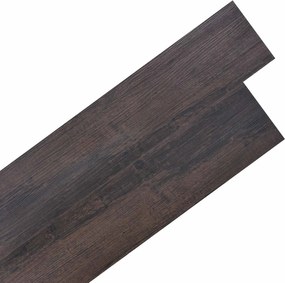 vidaXL Πλάκες Δαπέδου 36 pcs Σκούρο Καφέ 5,02 m² PVC