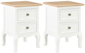 vidaXL Κομοδίνα 2 Τεμ. Λευκά 35 x 30 x 49 εκ. από MDF