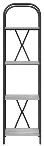 vidaXL Ράφι Βιβλίων Γκρι sonoma 40 x 30 x 146 εκ Επεξεργασμένο ξύλο