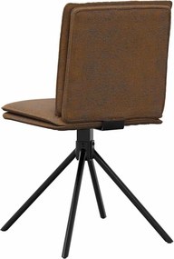 vidaXL Καρέκλα τραπεζαρίας καφέ δέρμα Faux Suede