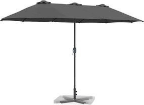 vidaXL Ομπρέλα Κήπου Ανθρακί 370 x 197 x 239 εκ.