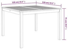 ΤΡΑΠΕΖΑΡΙΑ ΚΗΠΟΥ 110X110X75 ΕΚ. ΑΠΟ ΜΑΣΙΦ ΞΥΛΟ ΑΚΑΚΙΑΣ 366369