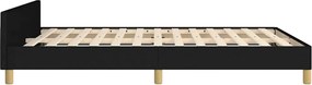 vidaXL Σκελετός Κρεβατιού Χωρίς Στρώμα Μαύρο 140x200 εκ.Υφασμάτινο